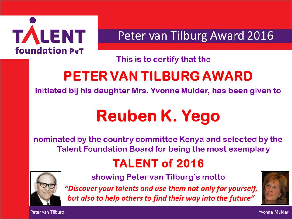 PvT Award 2016 Reuben Yego fv